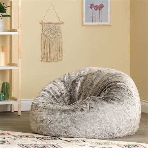 luxury faux fur bean bag